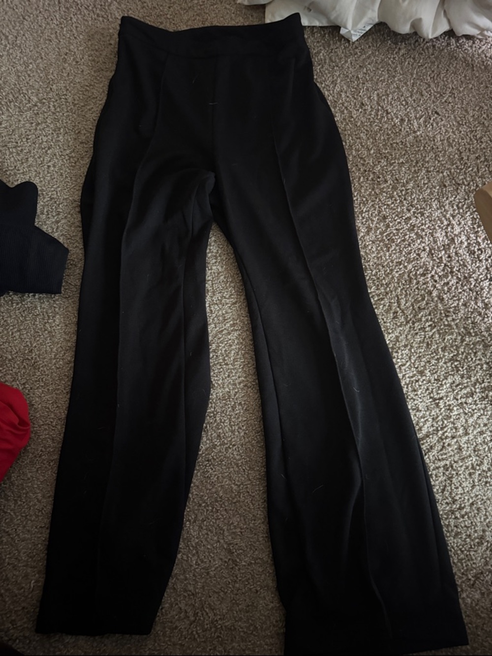 SHEIN Black High-Waist Flare Pants
